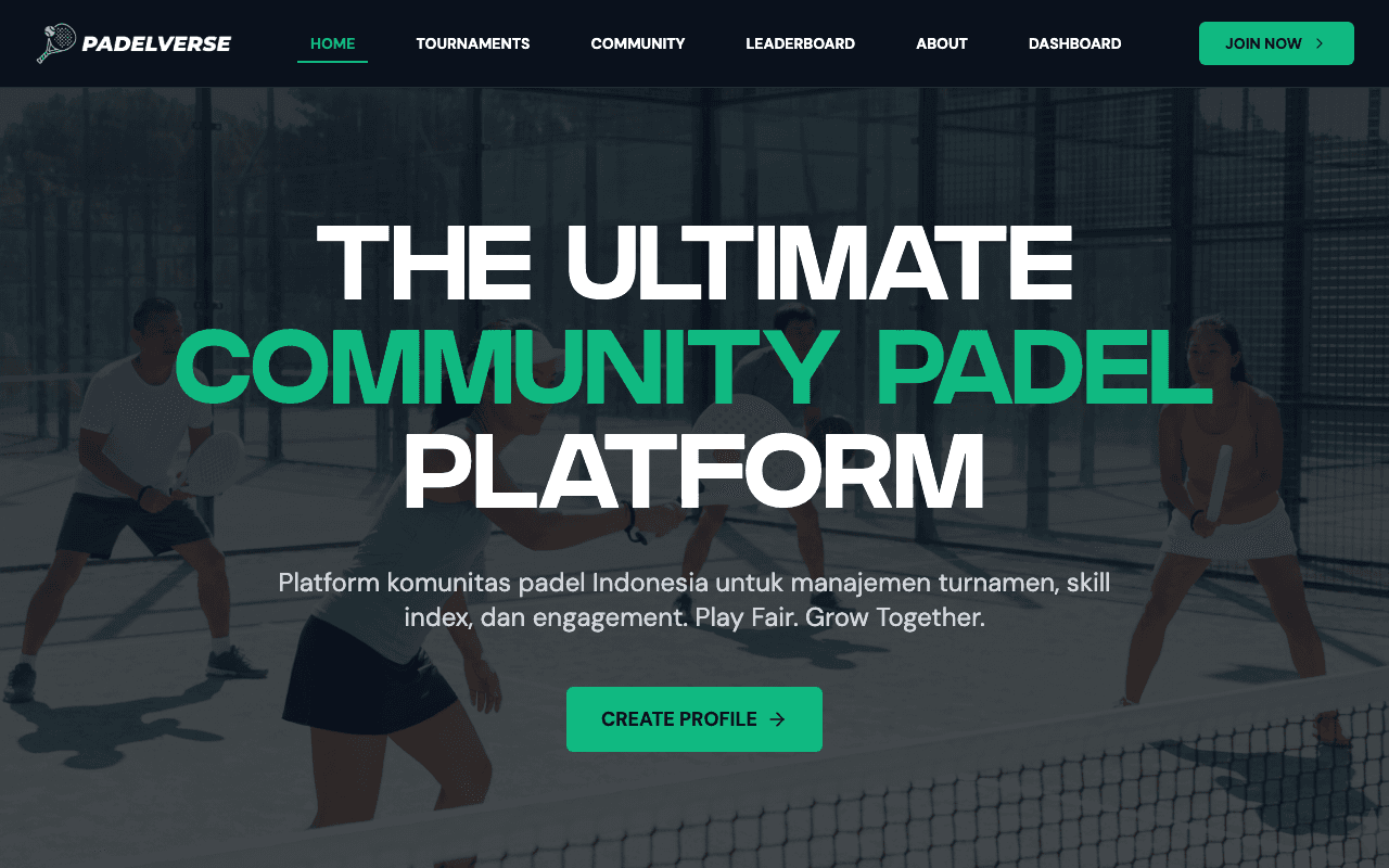 Padelverse website