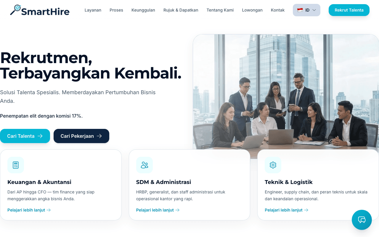 SmartHire website